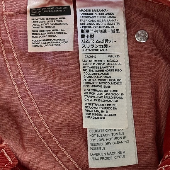 Levi’s Dad Utility Jeans in Red Size 23 X 30 - Picture 13 of 16